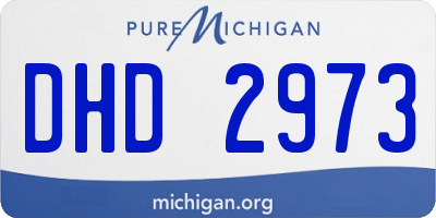 MI license plate DHD2973