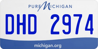 MI license plate DHD2974