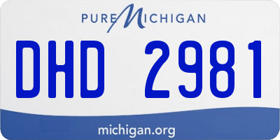 MI license plate DHD2981
