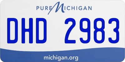 MI license plate DHD2983