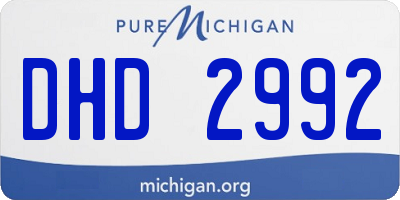 MI license plate DHD2992