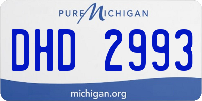 MI license plate DHD2993