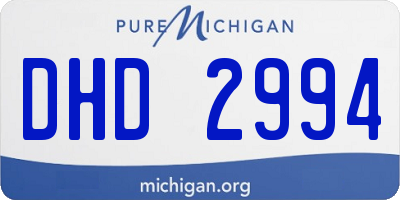 MI license plate DHD2994