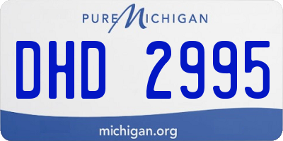 MI license plate DHD2995