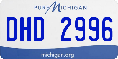 MI license plate DHD2996