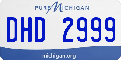 MI license plate DHD2999