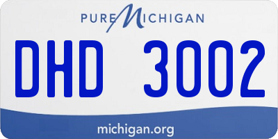 MI license plate DHD3002