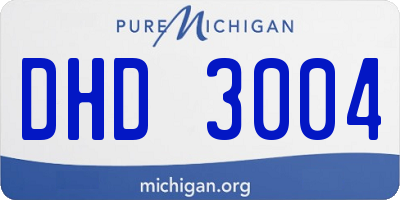 MI license plate DHD3004