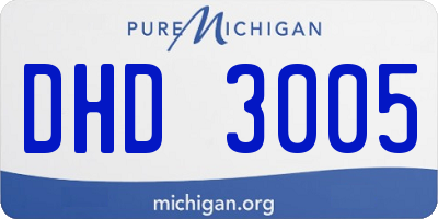 MI license plate DHD3005