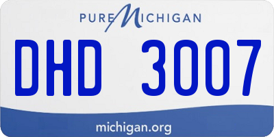 MI license plate DHD3007
