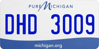 MI license plate DHD3009