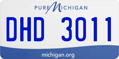 MI license plate DHD3011