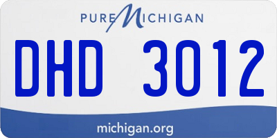 MI license plate DHD3012