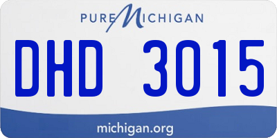 MI license plate DHD3015