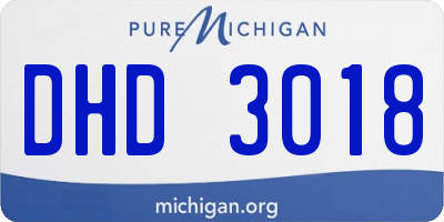 MI license plate DHD3018