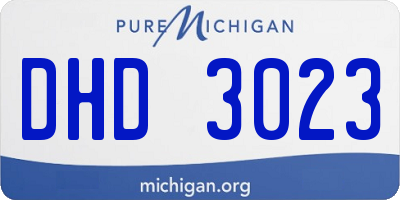 MI license plate DHD3023