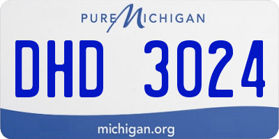 MI license plate DHD3024