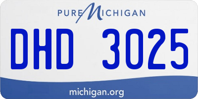 MI license plate DHD3025