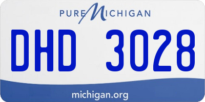 MI license plate DHD3028