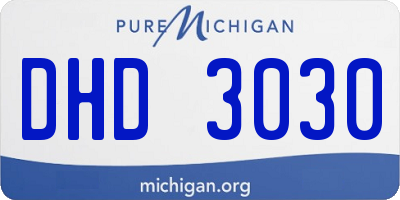 MI license plate DHD3030