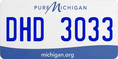 MI license plate DHD3033