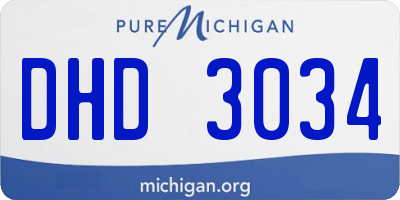 MI license plate DHD3034