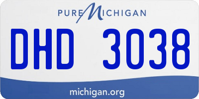 MI license plate DHD3038