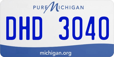 MI license plate DHD3040