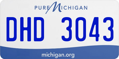 MI license plate DHD3043