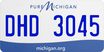 MI license plate DHD3045