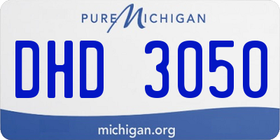 MI license plate DHD3050