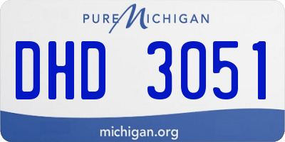 MI license plate DHD3051