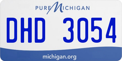 MI license plate DHD3054