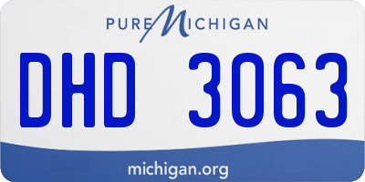 MI license plate DHD3063