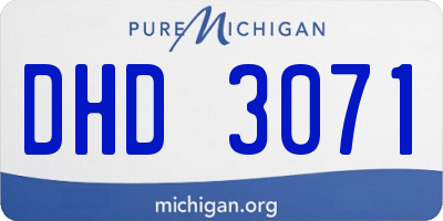 MI license plate DHD3071