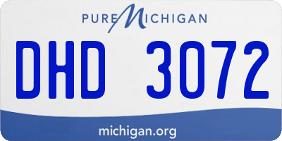 MI license plate DHD3072