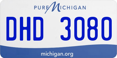 MI license plate DHD3080