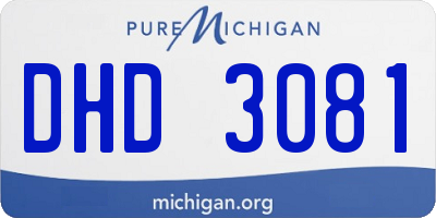 MI license plate DHD3081
