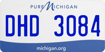 MI license plate DHD3084