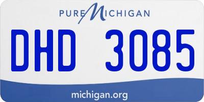 MI license plate DHD3085