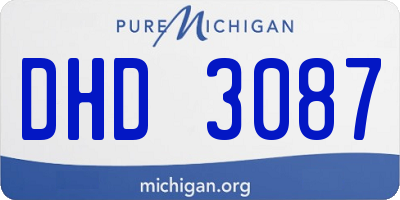 MI license plate DHD3087