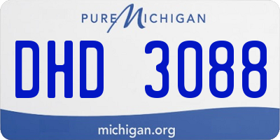 MI license plate DHD3088