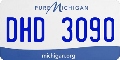 MI license plate DHD3090