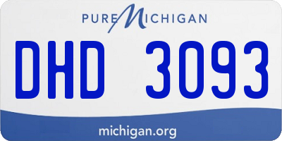 MI license plate DHD3093