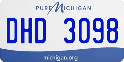 MI license plate DHD3098