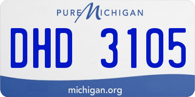 MI license plate DHD3105