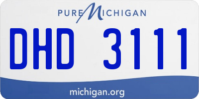 MI license plate DHD3111