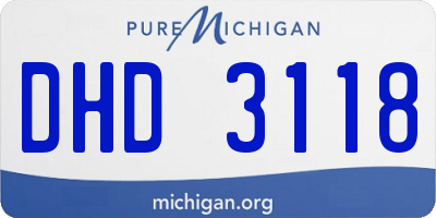 MI license plate DHD3118