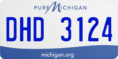 MI license plate DHD3124