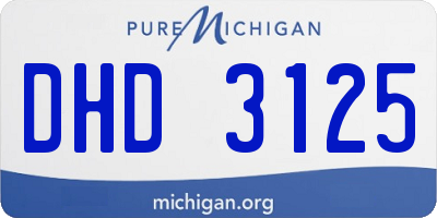 MI license plate DHD3125